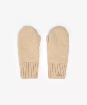 Варежки вязаные бежевые для девочки Gulliver (16)