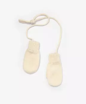 Варежки вязаные молочного цвета Gulliver