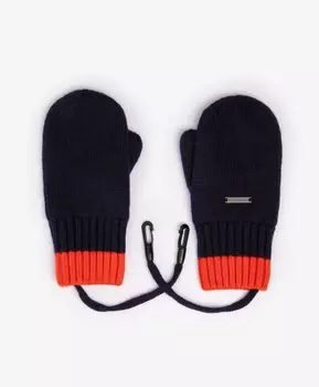 Варежки вязаные синие для мальчика Gulliver (12)