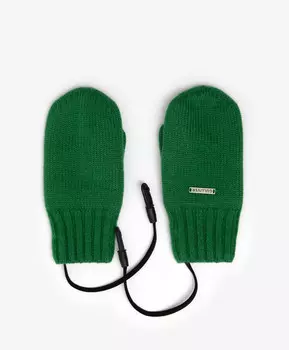 Варежки вязаные зелёные для мальчика Gulliver (12)