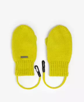 Варежки вязаные желтые для девочки Gulliver (14)