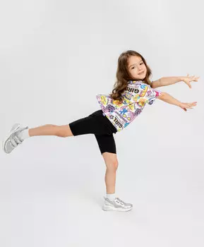 Велосипедки чёрные для девочки Button Blue (98)