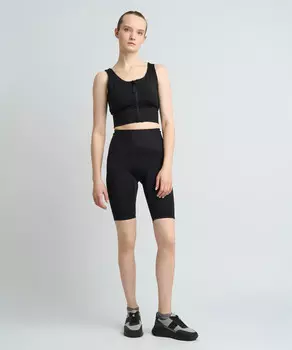 Велосипедки с поясом на резинке для женщины черные Jumkey