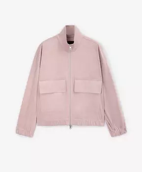 Ветровка из экозамши без подкладки розовая GLVR