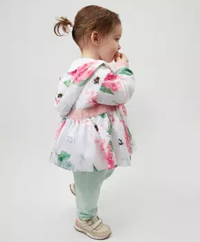 Ветровка с цветочным рисунком мультицвет для девочек Gulliver (68-46)