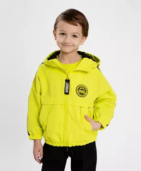 Ветровка с капюшоном для мальчика салатовая Button Blue (98)