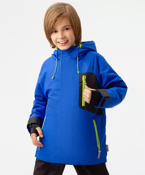 Ветровка с капюшоном синяя Button Blue (98)