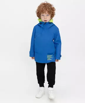 Ветровка с контрастным принтом синяя Button Blue (128)