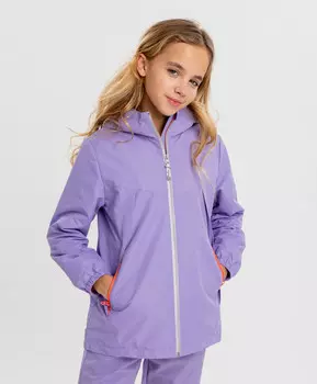Ветровка softshell с капюшоном фиолетовая для девочки Button Blue (98)