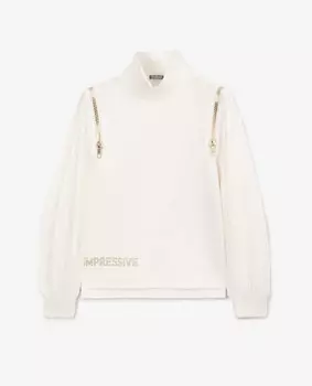 Водолазка из футера белая Gulliver (164)