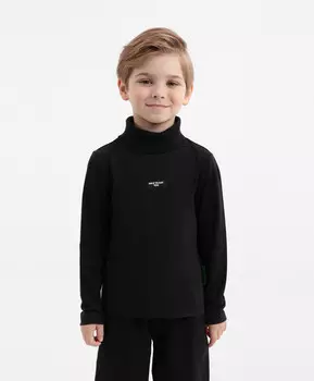 Водолазка трикотажная чёрная для мальчика Gulliver (116)