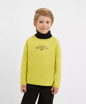 Водолазка трикотажная горчичная для мальчика Gulliver (128)