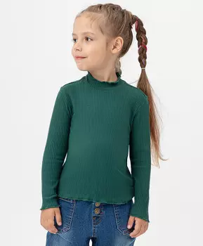 Водолазка трикотажная однотонная зеленая Button Blue (98)