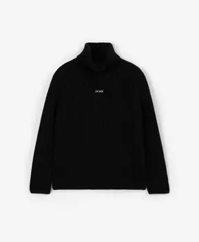 Водолазка вязаная чёрная для мальчика Gulliver (140)