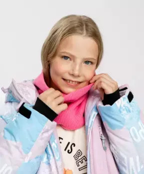 Воротник вязаный розовый Button Blue (52-54)