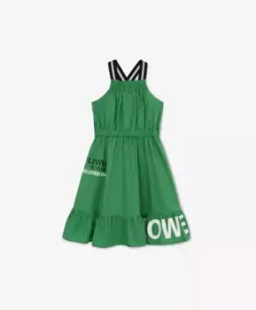 Сарафан яркий из поплина зеленый для девочек Gulliver (104)