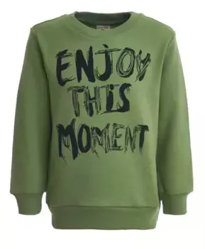 Зеленая толстовка из футера Button Blue (122)