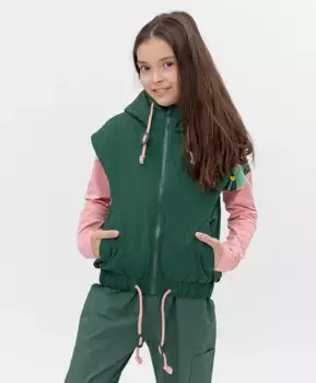 Зеленый жилет Button Blue (158)