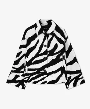 Жакет из хлопкового габардина с принтом зебра GLVR GLVR (XL)