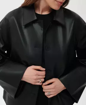 Жакет из искусственной кожи черный GLVR (XL)