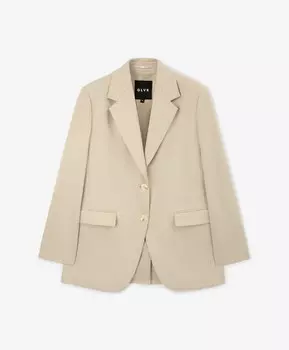 Жакет из трикотажного полотна с легкой текстурой бежевый GLVR