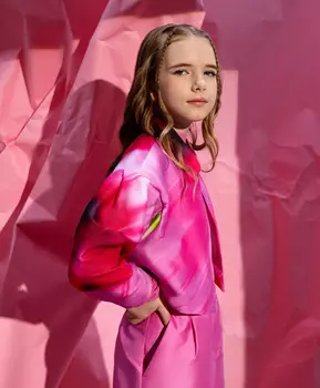 Жакет с рисунком розовый для девочек Gulliver (98)