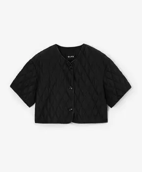 Жакет стеганый с коротким рукавом черный GLVR (XL)