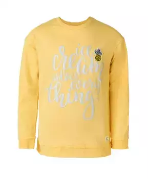 Желтая толстовка из футера Button Blue (110)