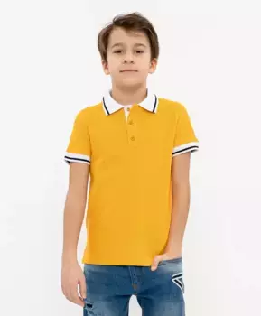 Желтое поло с принтом Button Blue (146)