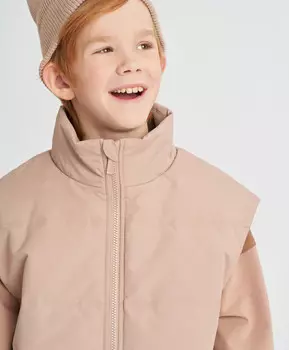 Жилет детский утепленный бежевый стеганый Button Blue