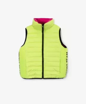 Жилет двусторонний для девочки с принтом Gulliver (122)