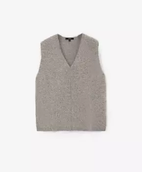 Жилет из мягкой ворсовой пряжи серый GLVR (XS)