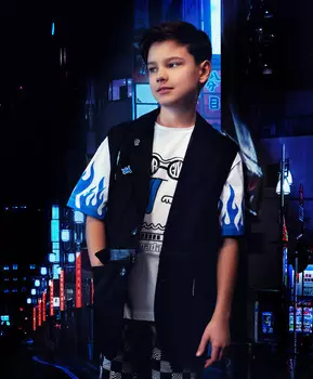 Жилет из твила черный Gulliver (170)