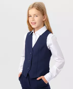 Жилет классический темно-синий Button Blue (128)