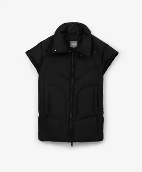 Жилет оверсайз удлиненный черный GLVR