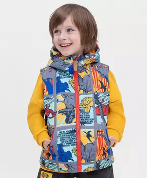 Жилет с капюшоном Button Blue