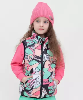 Жилет с карманами и принтом Button Blue