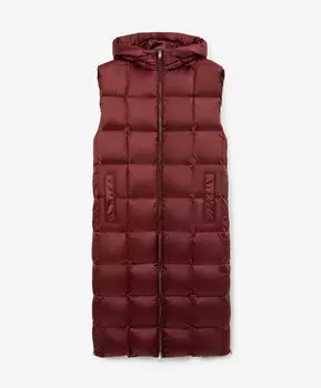 Жилет стеганый на натуральном пуху бордовый GLVR (M)