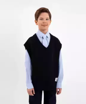 Жилет свободной формы синий Gulliver (152)