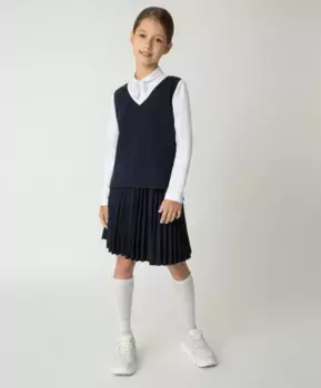 Жилет темно-синий трикотажный Gulliver (122)