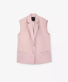 Жилет текстильный силуэта умеренный оверсайз розовый GLVR