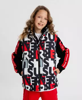 Жилет утепленный с принтом мультицвет для девочки Button Blue (164)