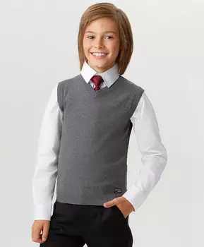 Жилет вязаный серый Button Blue (134)