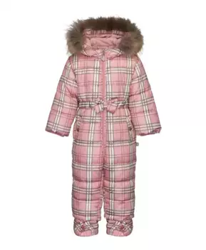 Зимний комбинезон в розовую клетку Gulliver (74)