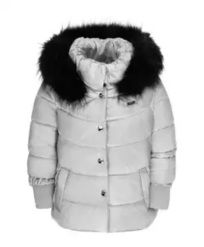 Зимняя куртка серебряного цвета Gulliver (104)