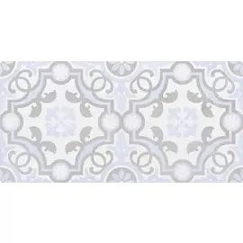 Depo Плитка настенная узор голубой 34017 25х50