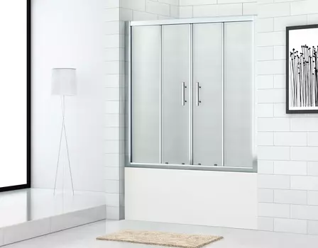 Душевая шторка на ванну CEZARES ECO-O-VF-2-170/145-P-Cr