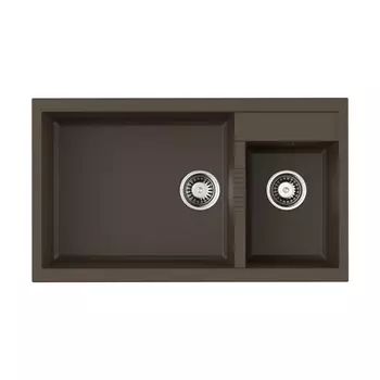 Кухонная мойка Omoikiri Tedori 86-2-LB-DC темный шоколад 4993936