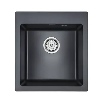 Кухонная мойка Paulmark Zemar PM104651-BLM, черный металлик