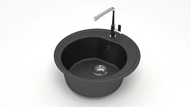 Кухонная мойка ZETT lab. T003 T003Q004, черный